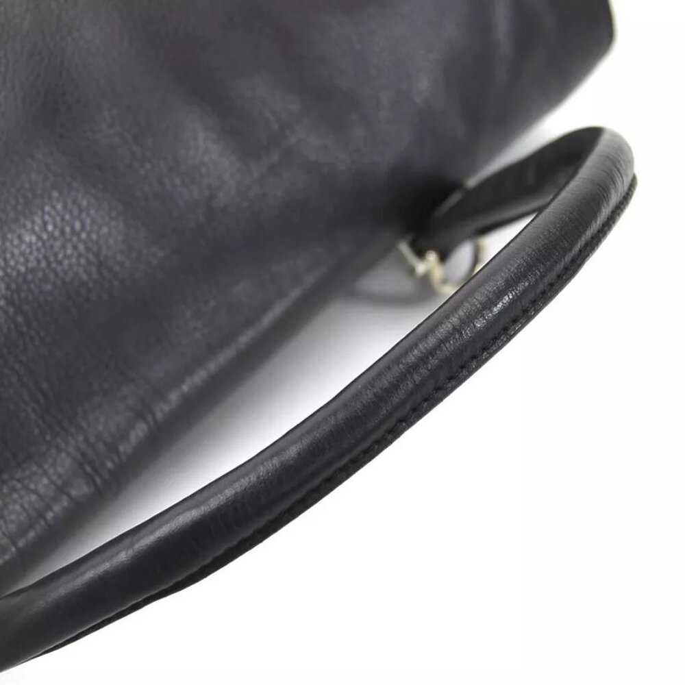 Authentic Givenchy Handbag Black Leather/Silverto… - image 8